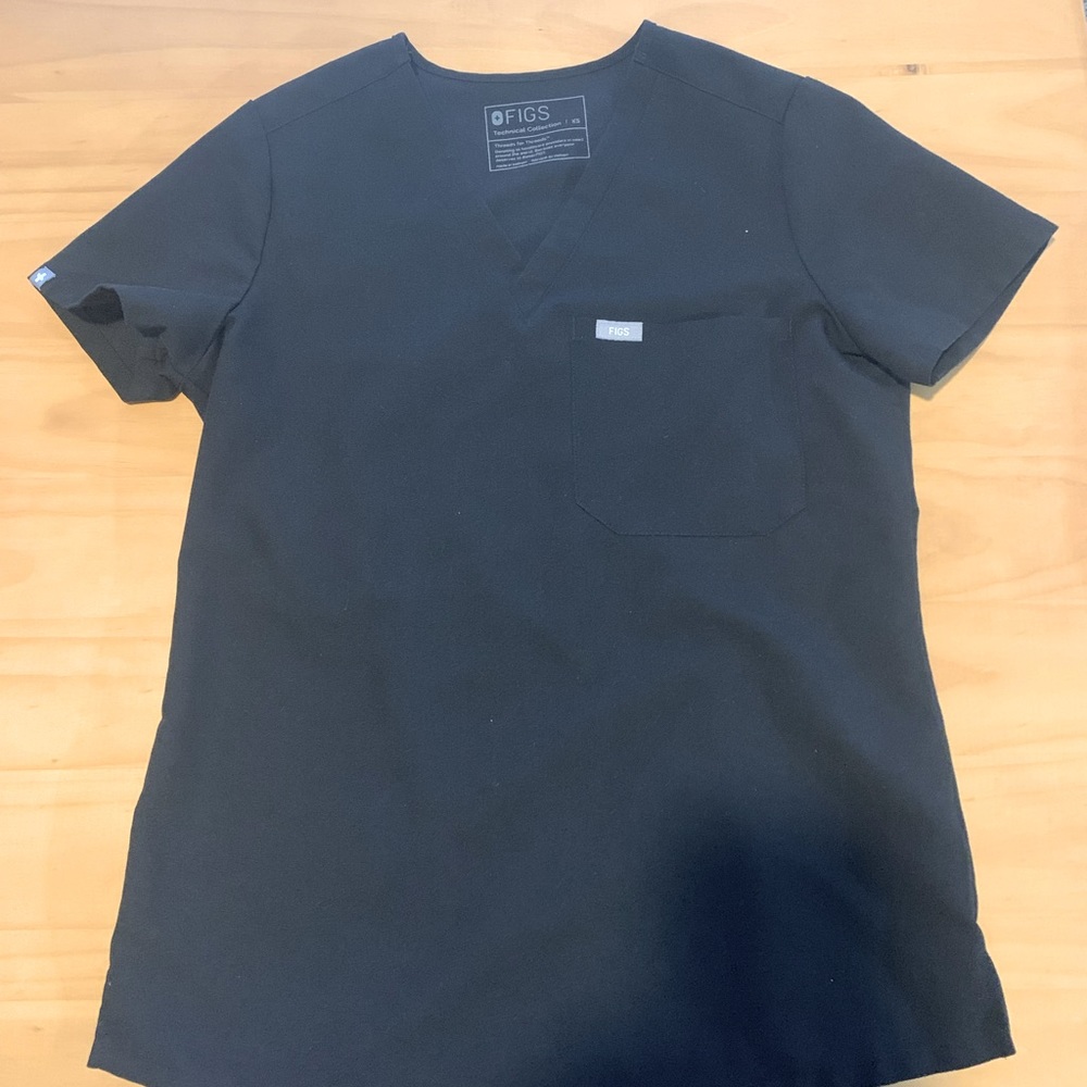 Figs Catarina Top. Black. Size XS.